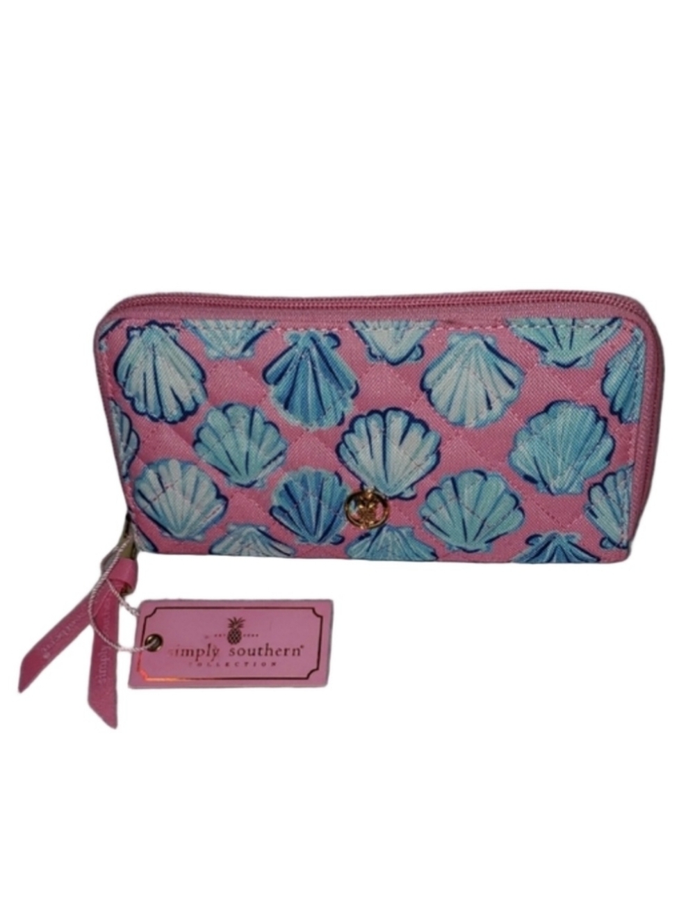 NWT Simply Southern Shell Zip Phone Wallet